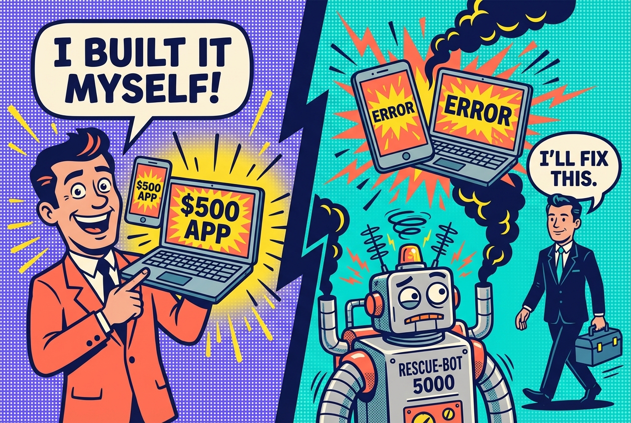 The $500 App: What Happens When Your Client Becomes a Vibe Coder